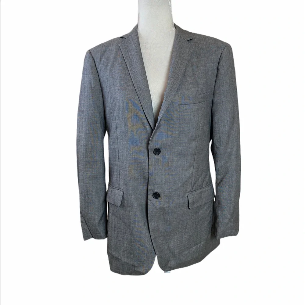 Theory Rodolf CF Grey Wool Two Button Single Breasted Blazer Size 38R